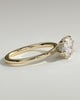 Sonnet - Marquise East West Claw Solitaire with Hidden Halo Engagement Ring - 18k Yellow Gold High Setting