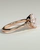 Sophia - Princess Solitaire with Accent Stones - 18k Rose Gold