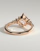 Sophia - Princess Solitaire with Accent Stones - 18k Rose Gold