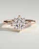 Sophia - Princess Solitaire with Accent Stones - 18k Rose Gold