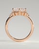 Sophia - Princess Solitaire with Accent Stones - 18k Rose Gold
