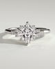 Sophia - Princess Solitaire with Accent Stones - 18k White Gold