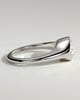 Sophie - Oval East West Bezel Solitaire with Signet Band Engagement Ring - 18k White Gold
