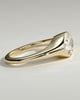 Sophie - Oval East West Bezel Solitaire with Signet Band Engagement Ring - 18k Yellow Gold