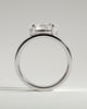 Soraya - East West Oval With Cigar Band - 18k White Gold