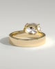 Soraya - East West Oval With Cigar Band - 18k Yellow Gold