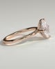 Spencer - Oval 4 Claw Solitaire with Hidden Halo and Compass Rotation  Engagement Ring - 18k Rose Gold High Setting