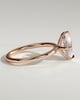 Spencer - Oval 4 Claw Solitaire with Hidden Halo and Compass Rotation  Engagement Ring - 18k Rose Gold High Setting