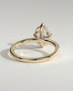 Spencer - Oval 4 Claw Solitaire with Hidden Halo and Compass Rotation  Engagement Ring - 18k Yellow Gold High Setting