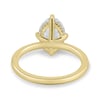 Spencer - Compass Set Oval Solitaire with Hidden Halo - 18k Yellow Gold