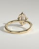 Spencer - Compass Set Oval Solitaire with Hidden Halo - 18k Yellow Gold