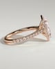 Stefania  Marquise Halo with Pave - 18k Rose Gold