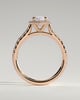Stefania  Marquise Halo with Pave - 18k Rose Gold