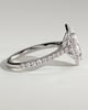 Stefania  Marquise Halo with Pave - 18k White Gold