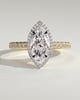 Stefania  Marquise Halo with Pave - 18k Yellow Gold / 18k White Gold