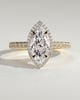 Stefania  Marquise Halo with Pave - 18k Yellow Gold