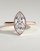 Stella - Marquise Solitaire with Cathedral Bezel Setting - 18k Rose Gold