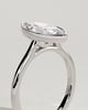 Stella - Marquise Solitaire with Cathedral Bezel Setting - 18k White Gold