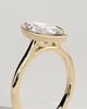 Stella - Marquise Solitaire with Cathedral Bezel Setting - 18k Yellow Gold