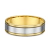 Stephen Mens Wedding Ring - 9k Yellow Gold / 9k White Gold