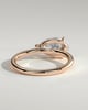 Suki - Pear East West Claw Solitaire with Raised Basket Gallery Engagement Ring - 18k Rose Gold