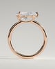 Suki - Pear East West Claw Solitaire with Raised Basket Gallery Engagement Ring - 18k Rose Gold
