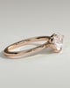 Suki - Pear East West Claw Solitaire with Raised Basket Gallery Engagement Ring - 18k Rose Gold