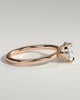 Suki - Pear East West Claw Solitaire with Raised Basket Gallery Engagement Ring - 18k Rose Gold