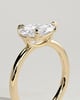 Suki - Pear East West Claw Solitaire with Raised Basket Gallery Engagement Ring - 18k Yellow Gold