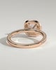 Suzana  Cushion Halo with Pave - 18k Rose Gold