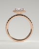 Suzana  Cushion Halo with Pave - 18k Rose Gold