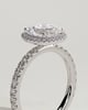 Suzana  Cushion Halo with Pave - 18k White Gold