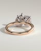Tahlia - Pear and Emerald Toi Et Moi with Hidden Halo - 18k Rose Gold / 18k White Gold