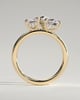 Tahlia - Pear and Emerald Toi Et Moi with Hidden Halo - 18k Yellow Gold