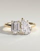 Tahlia - Pear and Emerald Toi Et Moi with Hidden Halo - 18k Yellow Gold