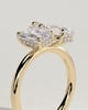 Tahlia - Pear and Emerald Toi Et Moi with Hidden Halo - 18k Yellow Gold