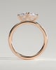Tanya - Oval & Emerald Toi et Moi - 18k Rose Gold