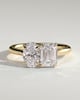 Tanya - Oval & Emerald Toi et Moi - 18k Yellow Gold