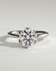 Tessa  Round Solitaire with Tulip Setting - 18k White Gold