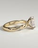 Trinity - Oval 4 Claw Solitaire with Twisted Band Engagement Ring - 18k Yellow Gold
