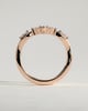 Veronica - Marquise-Round Accent Stones with Vine Band Wedding Ring - 18k Rose Gold