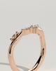 Veronica - Marquise-Round Accent Stones with Vine Band Wedding Ring - 18k Rose Gold