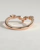 Veronica - Marquise-Round Accent Stones with Vine Band Wedding Ring - 18k Rose Gold