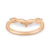 Veronica - Vintage Vine Marquise Accent Wedding Band - 18k Rose Gold
