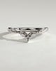Veronica - Marquise-Round Accent Stones with Vine Band Wedding Ring - 18k White Gold