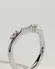 Veronica - Marquise-Round Accent Stones with Vine Band Wedding Ring - 18k White Gold
