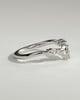 Veronica - Marquise-Round Accent Stones with Vine Band Wedding Ring - 18k White Gold