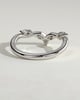 Veronica - Marquise-Round Accent Stones with Vine Band Wedding Ring - 18k White Gold