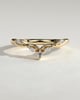 Veronica - Marquise-Round Accent Stones with Vine Band Wedding Ring - 18k Yellow Gold