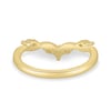 Veronica - Vintage Vine Marquise Accent Wedding Band - 18k Yellow Gold